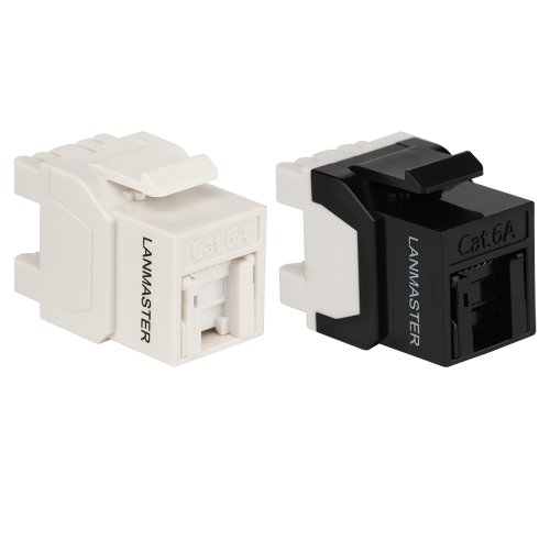 Модуль Keystone, RJ45, неэкранированный, кат.6A, со встроенной шторкой, 180 градусов